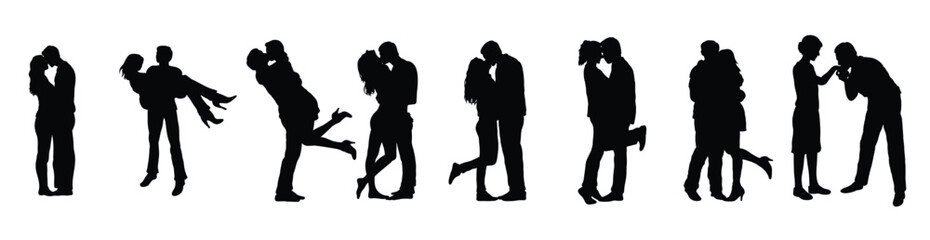 romantic couple silhouette