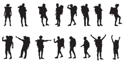 set backpacker silhouette