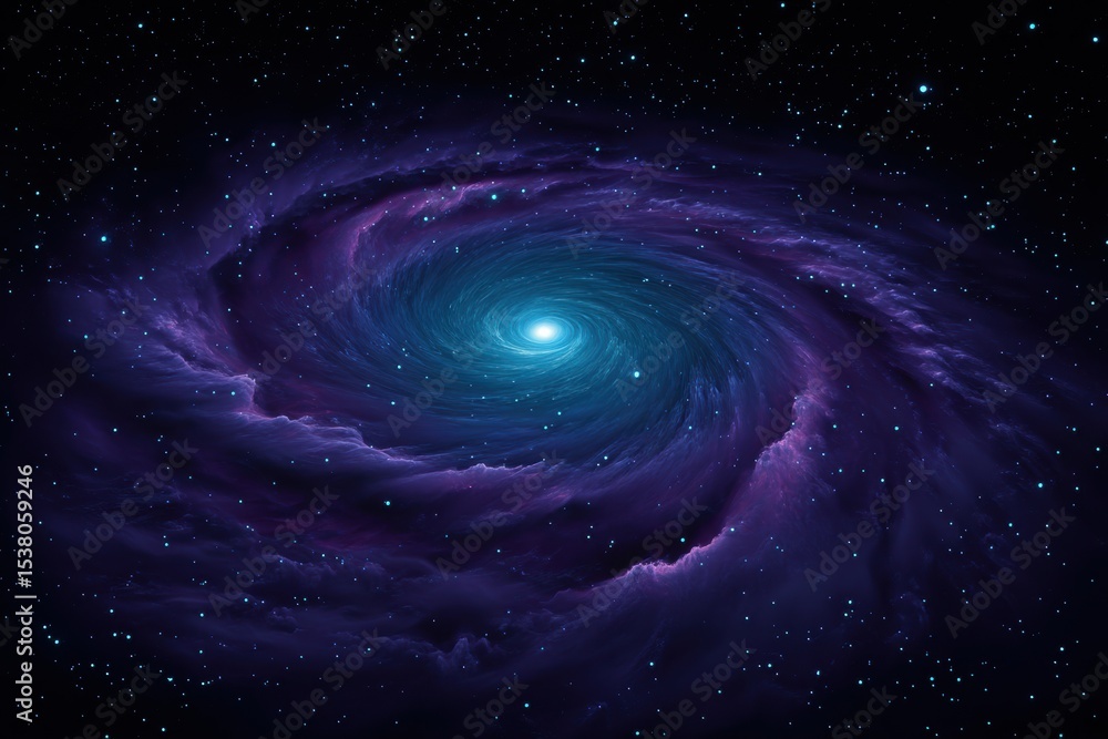 Poster galactic swirl formation outer space astronomy art cosmic environment deep space view universe conce
