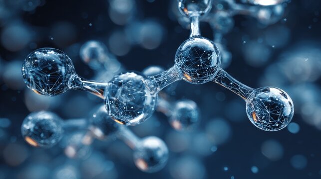 Molecular Structure in Blue Tones