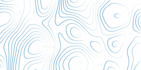   Landscape geodesy topography map background.  Line texture pattern-white blue illuminated topographic lines on transparent background.