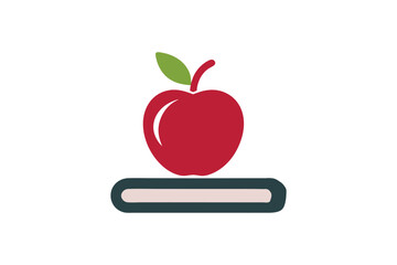 red apple on a black background