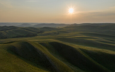 Dolgiye Mountains in the Orenburg, Russia
