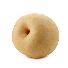 Crisp and Juicy Chinese Pear with Pale Yellow Skin isolated on a transparent background