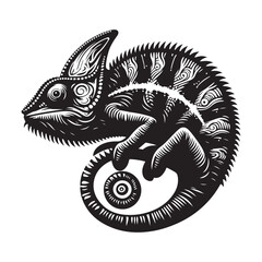 chameleon on a branch