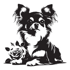 black and white dog