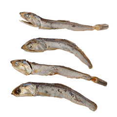 Nutritious Dried Fish Used as a Tasty and Healthy Food Option for Cats isolated on a transparent background