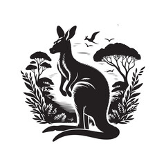 kangaroo vector illustration