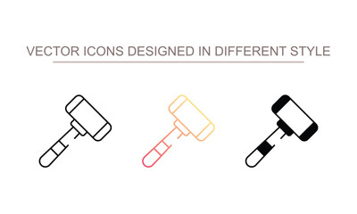 Tile hammar icon design with white background stock illustration