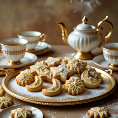 cup of tea with cookies