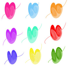 colorful love pattern for wallpaper, gift and backdrop