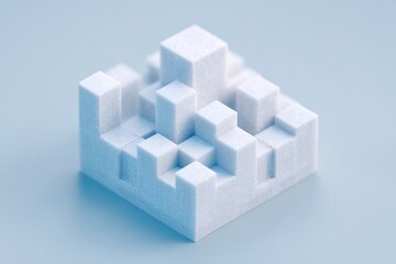 3d gaming scene object is isolated on white background for minimalistic design with ample copy space