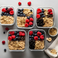 muesli and berries