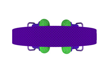 Stylish Vibrant Purple and Green Modern Headphones Isolated on Transparent Background High Quality Premium Audio Technology Accessory for Music Gaming Product Design Graphic Element PNG HD