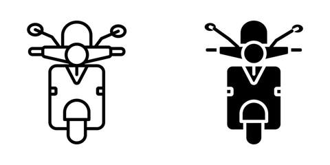 motorcycle icon white on background