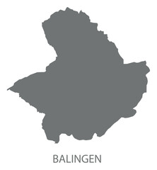 Balingen city map grey illustration silhouette