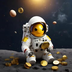 astronaut and spaceship