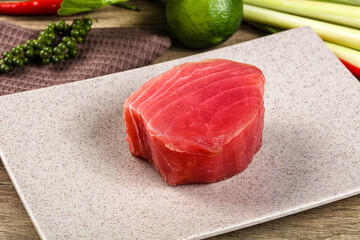 Raw fresh Tuna fush steak