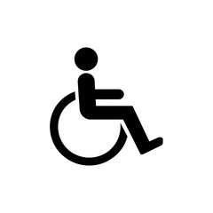 Accessible Design A Simple Black and White Wheelchair Icon