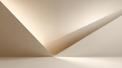 Abstract Geometric Interior with Soft Lighting and Neutral Tones