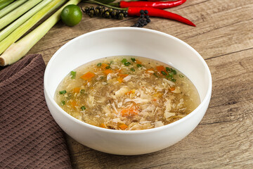 Asian gourmet crab soup with spices