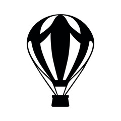 Obraz premium Minimal hot air balloon design, smooth vector logo