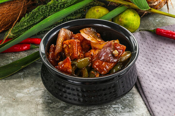 Indian cuisine - paneer with chilli
