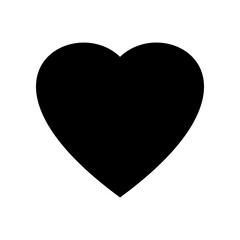 Black heart icon. Vector illustration