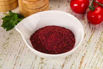 Natural organic Sumah powder for culinary