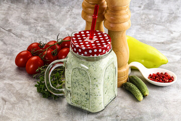 Fresh dietary detox cucumber smoothie