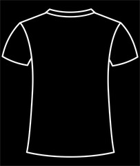 T-Shirt Back Outline – Minimalist Design Template