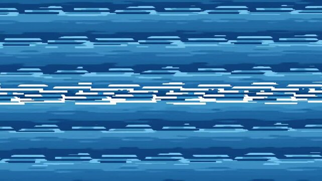 Abstract pattern of horizontal blue lines with varying lengths and shades, creating a textured, layered effect.