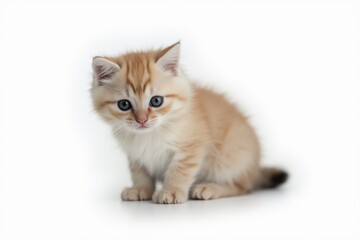 Fototapeta premium High-Quality PNG portrait of british kitten Isolated on White Background â€“ High Resolution