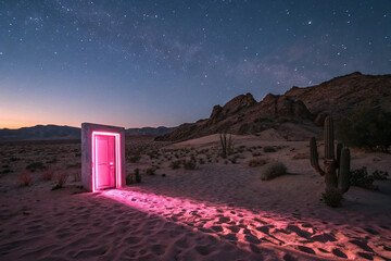open door in desert