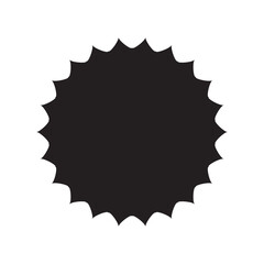 Badge and Label Silhouette Set – Black Starburst, Seal, and Sticker Vector Shapes for Branding and Promotion Design