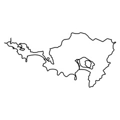 map of Sint Maarten-Dutch line