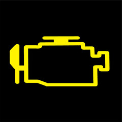 check engine or malfunction warning light car mil light useful for automobile service industry.eps