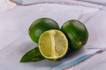 Ripe green sour lime citrus
