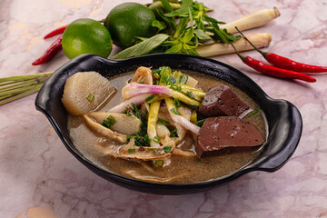 Asian Bamboo shoots traditional soup