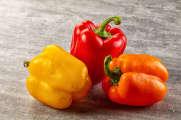 Red, yellow, orange bell pepper