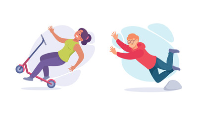 Enjoying the fun and dynamic moments of scootering along with exciting outdoor play activities