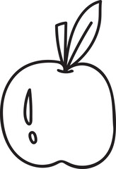 simple hand-drawn apple
