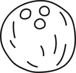 simple hand-drawn coconut