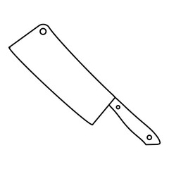 Kitchen knife icon vector. Cook knife illustration sign. Chef symbol. Cook logo.