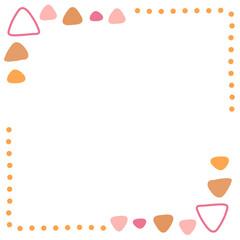 オレンジとピンクのナチュラルでおしゃれなスクエア枠