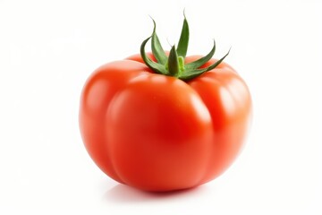 Fresh red tomato isolated on white background