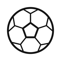 Fototapeta premium soccer ball black and white Vector icon isolated on white background