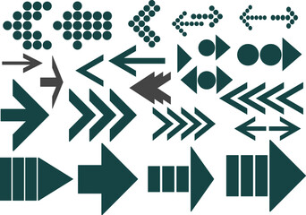 Set of Directional Arrows and Navigation Signs 45
