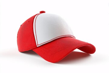 3D rendering of baseball cap, isolated against a white backdrop with plastic style.