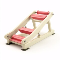 3D rendering of leg press footplate, isolated on a white background with plastic design.